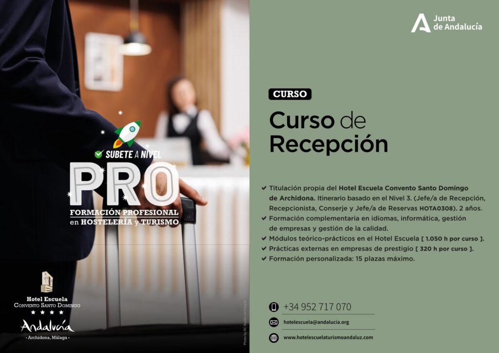 Curso Jefe de Recepción en el Hotel Escuela Convento Santo Domingo