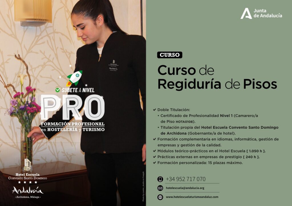 Curso Regiduría de Pisos en el Hotel Escuela Convento Santo Domingo